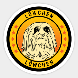 Lowchen Dog Portrait Sticker